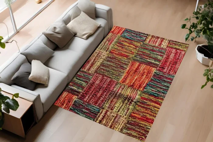 Gökkuşağı Patchwork Yıkanabilir Halı - Görsel 2