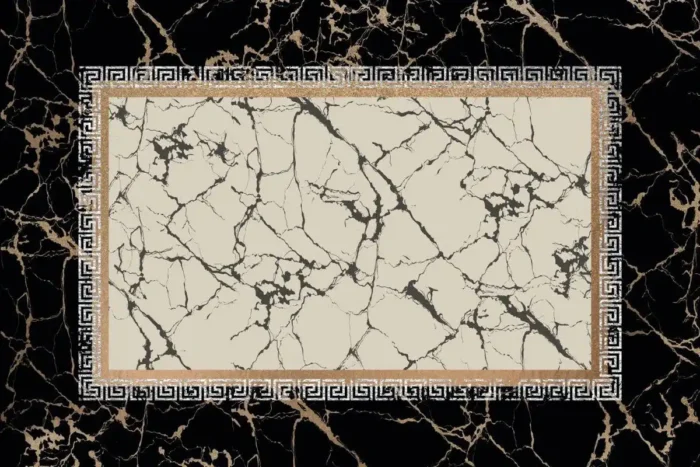 Marble Elegance Yıkanabilir Halı - Görsel 1