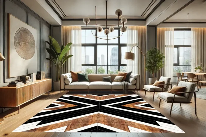 Bold Chevron Luxe Yıkanabilir Halı - Görsel 2