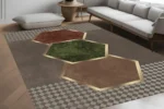 Hexagonal Harmony Yıkanabilir Halı - Görsel 3
