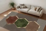 Hexagonal Harmony Yıkanabilir Halı - Görsel 2