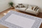 Silver Grace Süslü Yıkanabilir Halı - Görsel 2