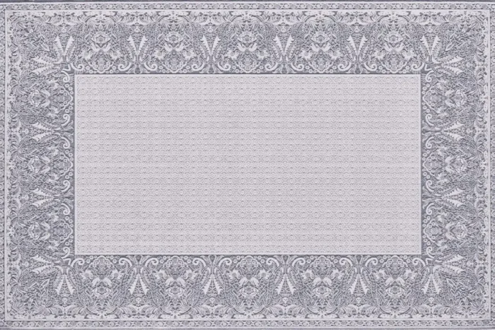 Silver Grace Süslü Yıkanabilir Halı - Görsel 1