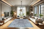 Azure Bloom Yıkanabilir Halı - Görsel 3
