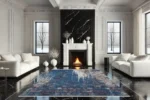 Indigo Cascade Yıkanabilir Halı - Görsel 2