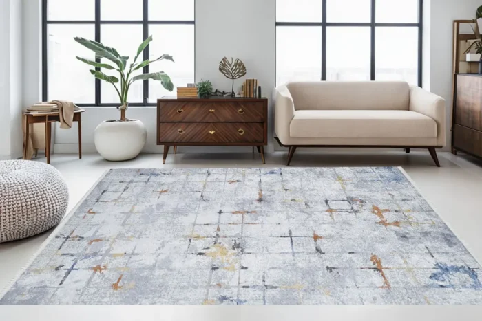 Urban Grids Yıkanabilir Halı - Görsel 4
