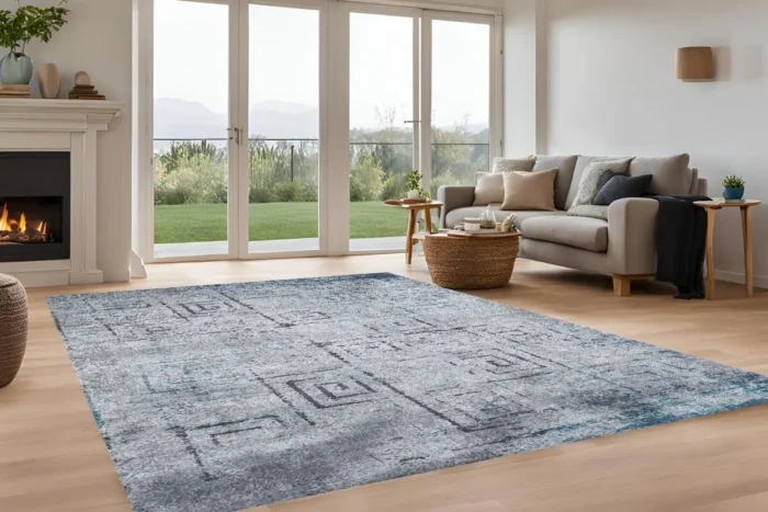 Rustic Labirent 3 Yıkanabilir Halı - Görsel 4