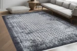 Grid Noir 1 Yıkanabilir Halı - Görsel 3