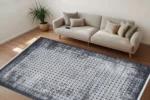 Grid Noir 1 Yıkanabilir Halı - Görsel 2