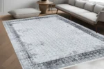 Grid Noir 3 Yıkanabilir Halı - Görsel 3