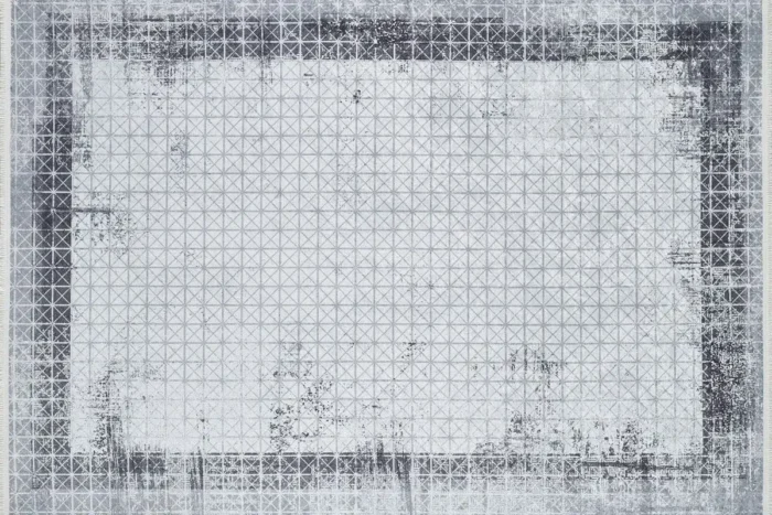 Grid Noir 3 Yıkanabilir Halı - Görsel 1
