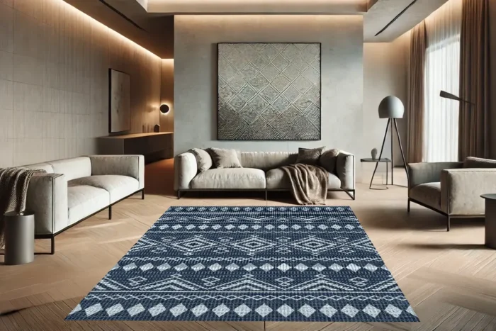 Nordic Indigo Yıkanabilir Halı - Görsel 4