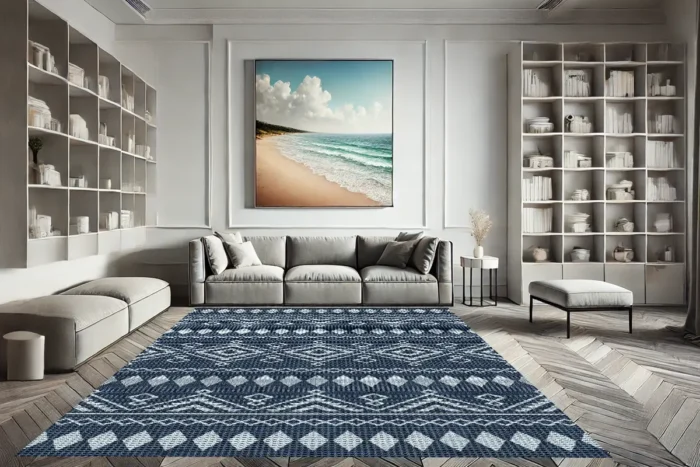 Nordic Indigo Yıkanabilir Halı - Görsel 3