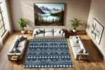 Nordic Indigo Yıkanabilir Halı - Görsel 2