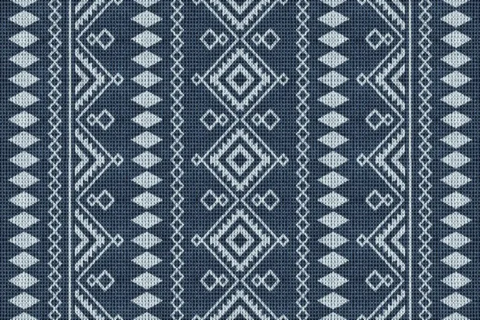 Nordic Indigo Yıkanabilir Halı - Görsel 1