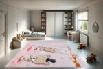 Blossom Bear Romance Çocuk Halısı - Görsel 4