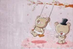 Blossom Bear Romance Çocuk Halısı