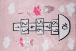 Pembe Seksek Çocuk Halısı