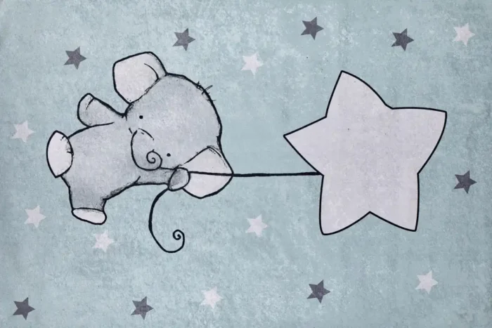 Little Star Dreamer Çocuk Halısı - Görsel 1