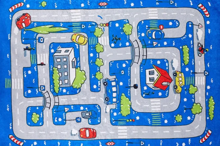 Little Drivers Çocuk Halısı - Görsel 1