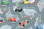 Raceway Adventures Çocuk Halısı