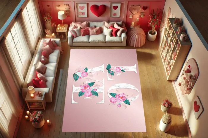 Blossoming Love Yıkanabilir Halı - Görsel 2