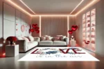 Floral Love Hava ile Yıkanabilir Halı - Görsel 3