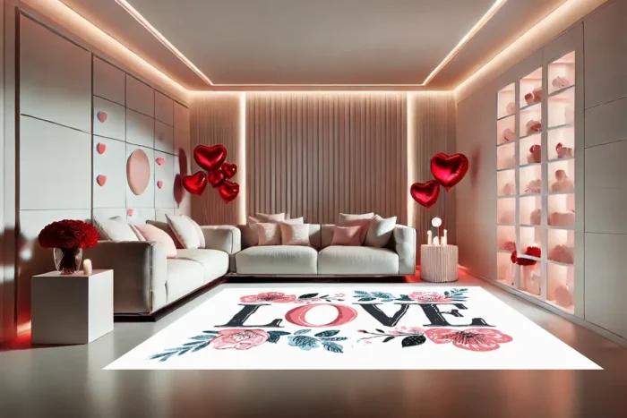 Çiçekli Kucak Romantik Halı - Görsel 4
