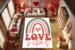 Love Vibes Yıkanabilir Halı - Görsel 3