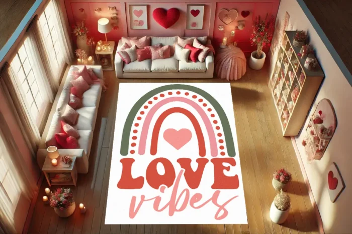 Love Vibes Yıkanabilir Halı - Görsel 3