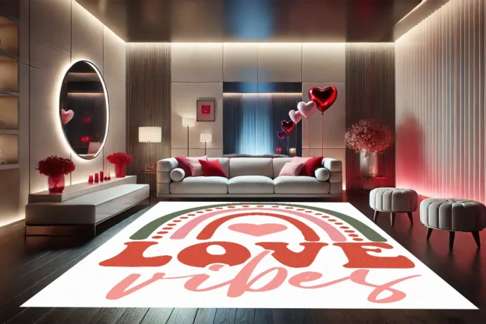 Love Vibes Yıkanabilir Halı - Görsel 2