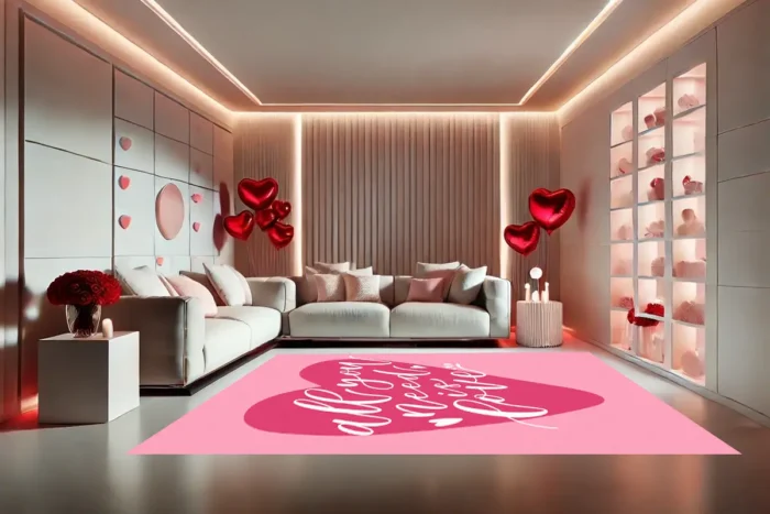 All You Need is Love Yıkanabilir Halı - Görsel 4