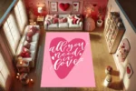 All You Need is Love Yıkanabilir Halı - Görsel 3